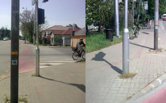 Fényvisszaverő matricákkal a bringás akadályok ellen